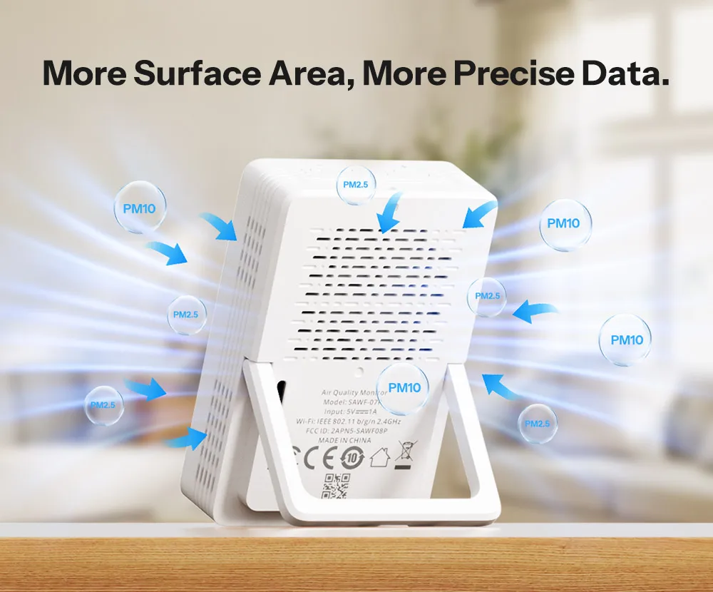 SONOFF SAWF-07P AirGuard PM2.5/PM10 Matter Over Wi-Fi Air Quality Monitor Matter Kompatible Smart Integration Alexa Apple Home – Detail 5
