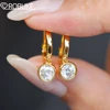 18K Gold Plated 0.5ct Moissanite Drop Earrings for Women Sparkling Lab Diamond Certified 925 Sterling Silver Daily Wear Earrings