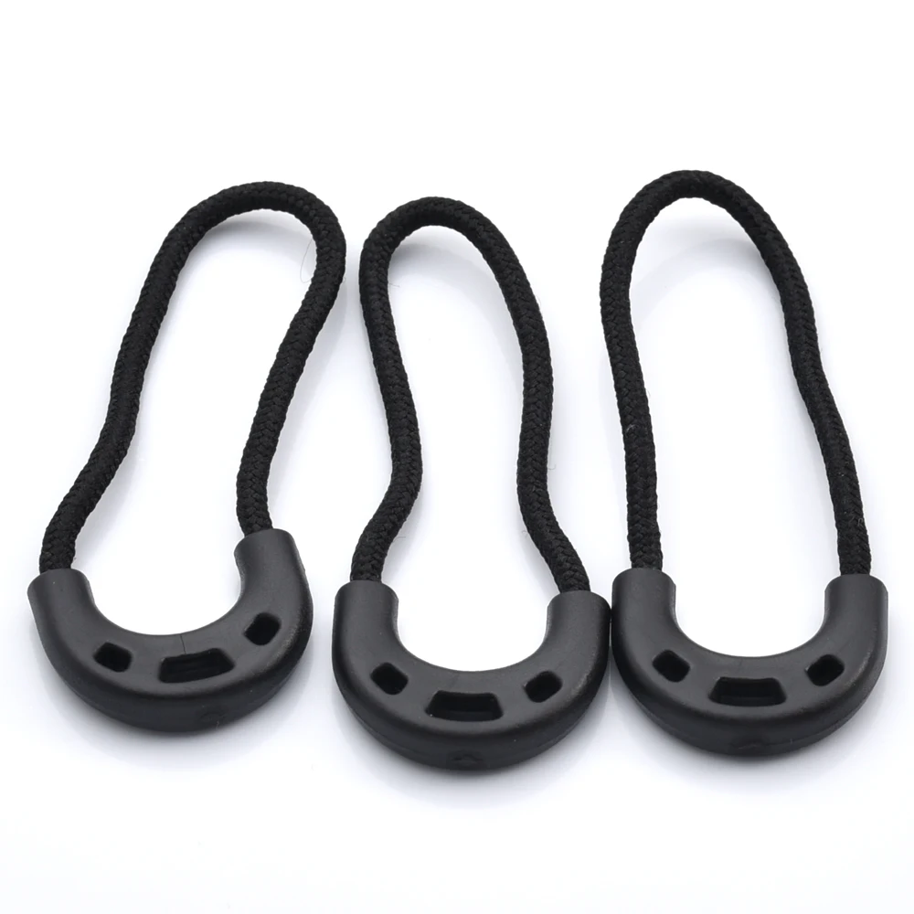 Slip-resistant plastic zipper puller 10pcs/pack End fit Rope Cord Tab End lock zips suitcase backpack sportwear parts