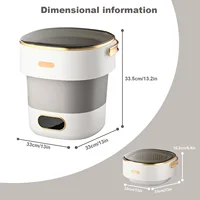 Portable 13L Mini Washing Machine With 3 Cleaning Modes for Baby Clothes Underwear Socks Small Washing Machine Folding Design 6