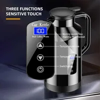 Nouvelle bouilloire électrique de voiture 1500ML 12V 24V à ébullition rapide en acier inoxydable 304 pour voyage et camping, bouteille d'eau chaude, bouilloire à eau chaude 5