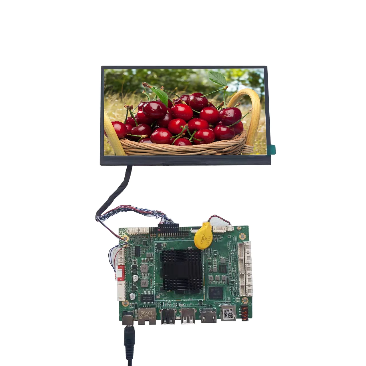 

CS07036DA-10 CAISON 7 inch 1000 nits resolution 1924x600 lcd screen with ys-m8 android board input LVDS speaker output