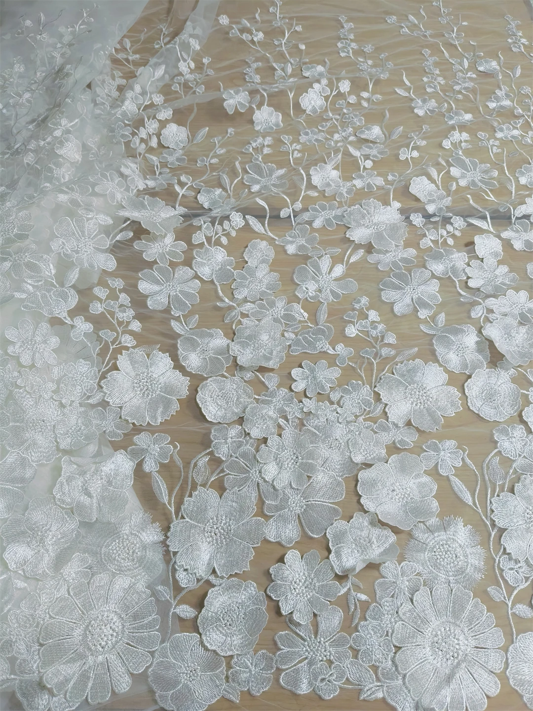 Neuester klassischer Stoff, hochwertiger Österreich, sehr weich, bestickt, 3D-Applikation, Tüll, Netzspitze für Party-Abendkleid NN3751_Z – Detail 15