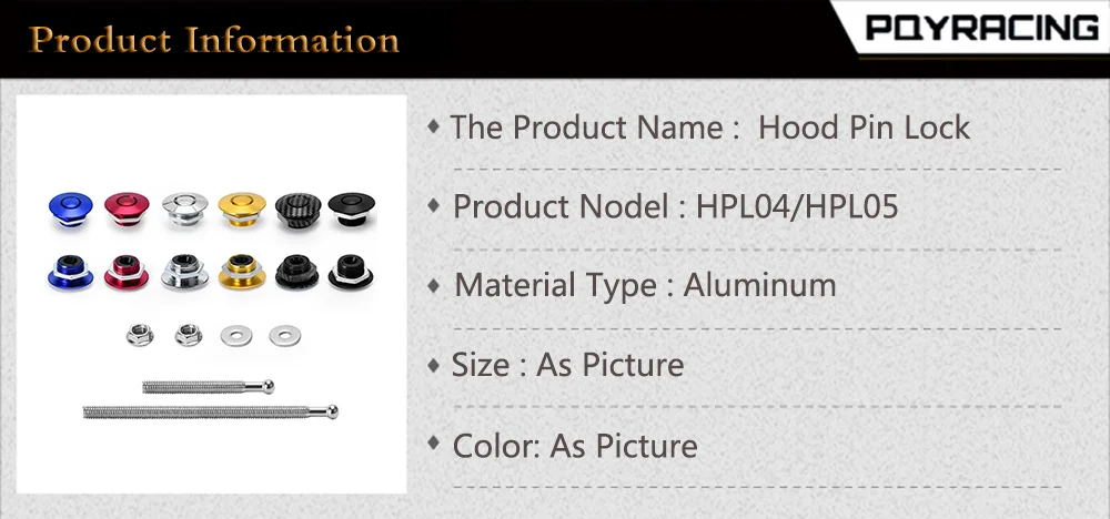 1.25 "Universal Stil Push-Taste Billet Haube Pins Lock Clip Kit Für BMW ect Auto Schnell Pins PQY-HPL04/05 – Detail 1