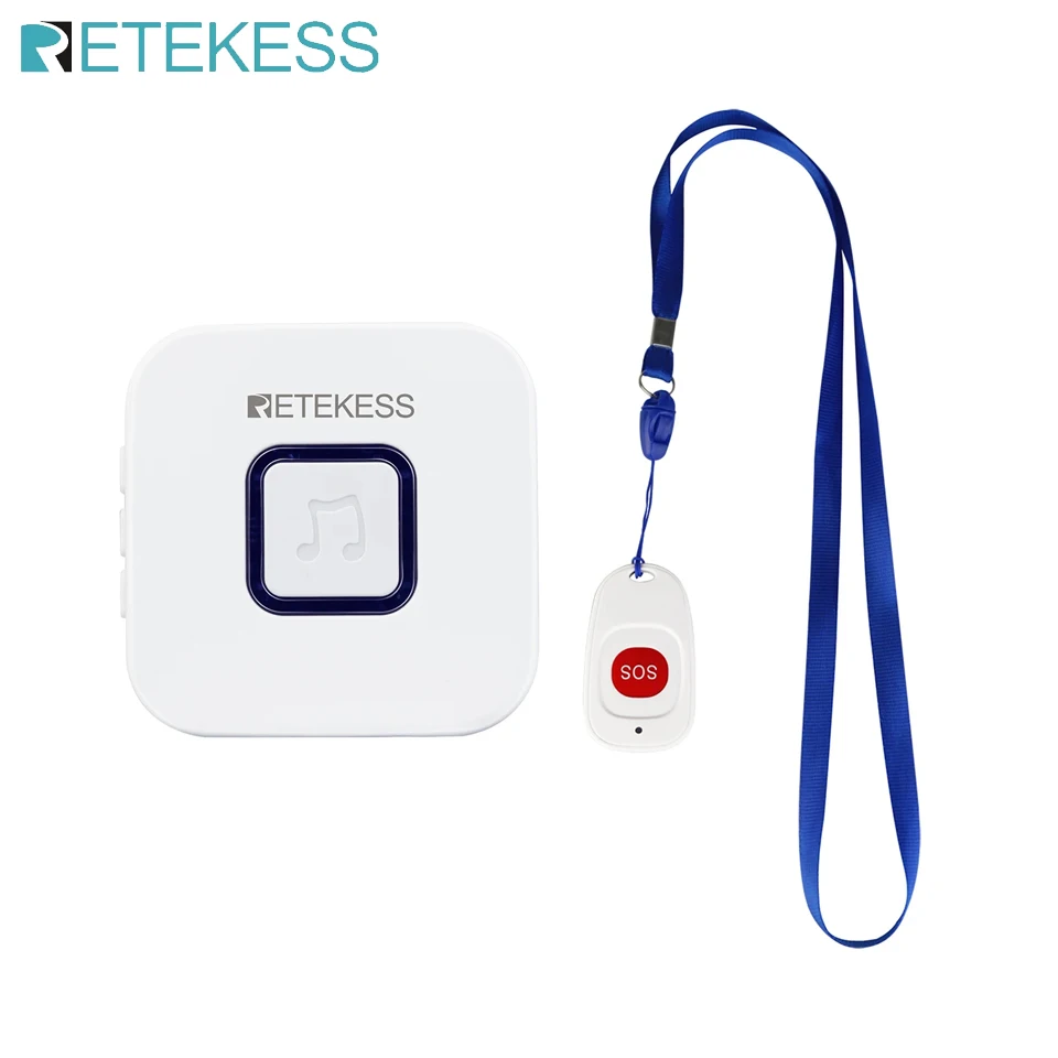 Wireless Caregiver Pager Nurse Call Alert System with SOS Call Button for Elderly Home Safety Patient Help Retekess TH101 wireless calling system