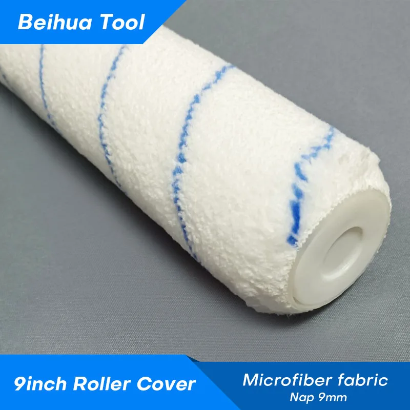 Paint Roller Paint Brush Rubber Roller Brush Wall Brush 7PCS/set 9inch Paint Roller Brush Kit for Wall Decoration Microfiber fabric Nap 6mm/9mm/18mm US Roller Cover Frame