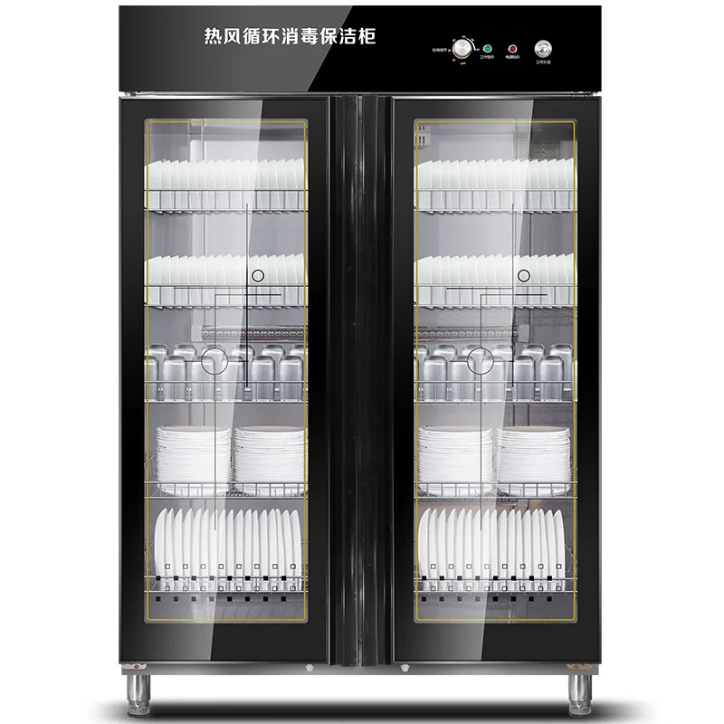Tableware Disinfection Double Door Sterilized Cupboard Restaurant Ding Room Cup Towel Cleaning Cabinet