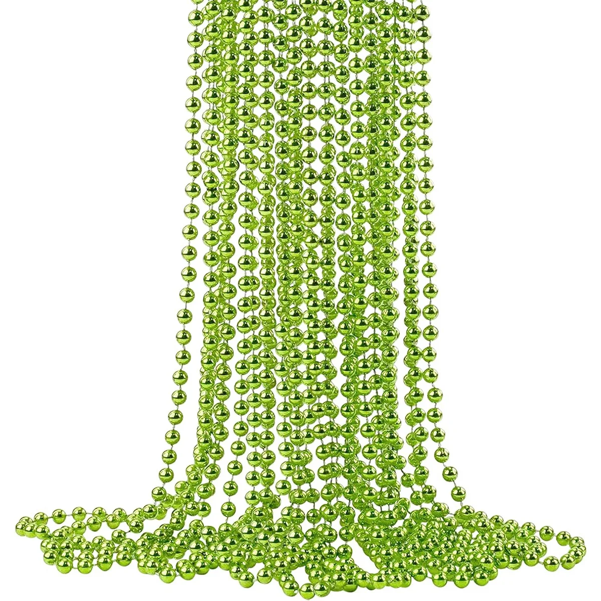 24pcs Mardi Gras Beads Bulk Round Beaded Necklaces Costume Necklace for  Mardi Gras Party Christmas Festive Events, Party Favors