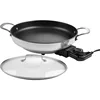 Electric Skillet By Cucina Pro -18/10 Stainless Steel,Frying Pan with Non Stick Interior,Glass Lid,12" Round,Temperature Control 4