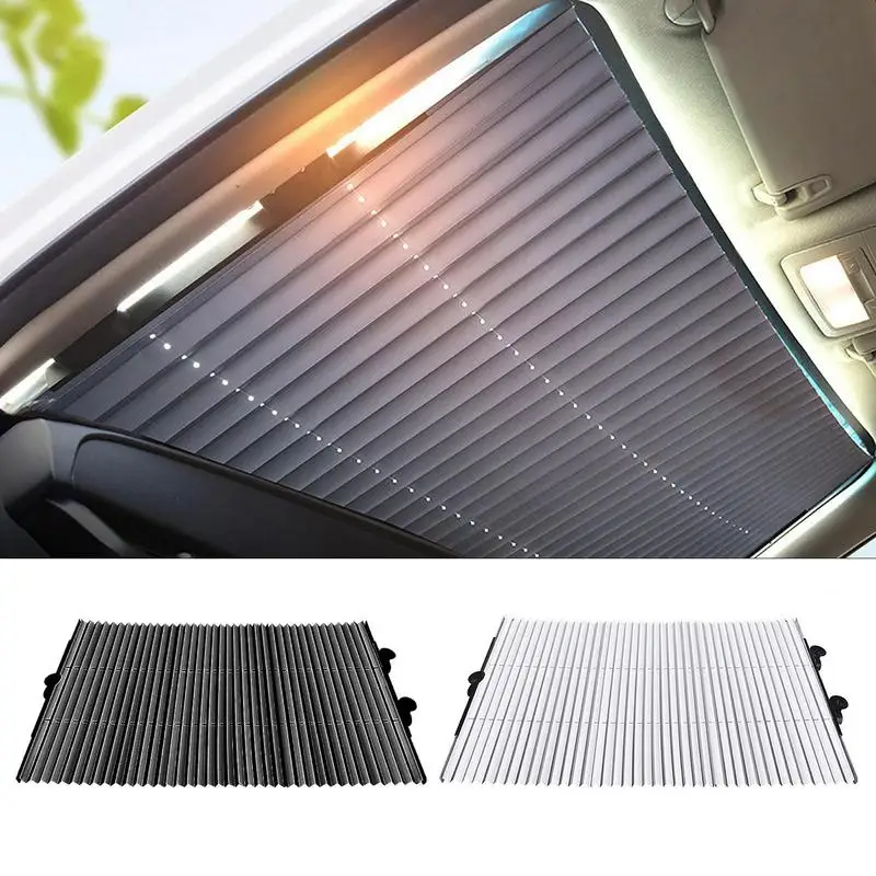 

Windshield Sun Shade Front Window Sunshade Protector Retractable Windshield Sun Shade For Car Anti UV Sun Windscreen Car gadgets