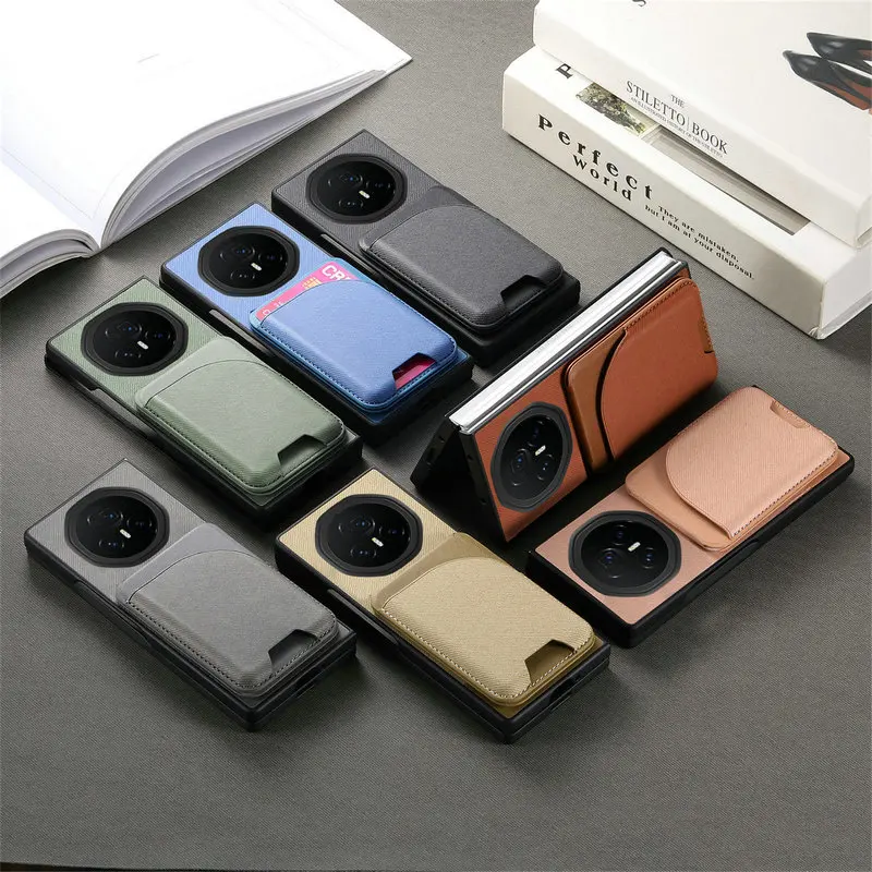 Luxury Detachable 2-in-1 Magnetic Card Holder Leather Folding Back Panel Case