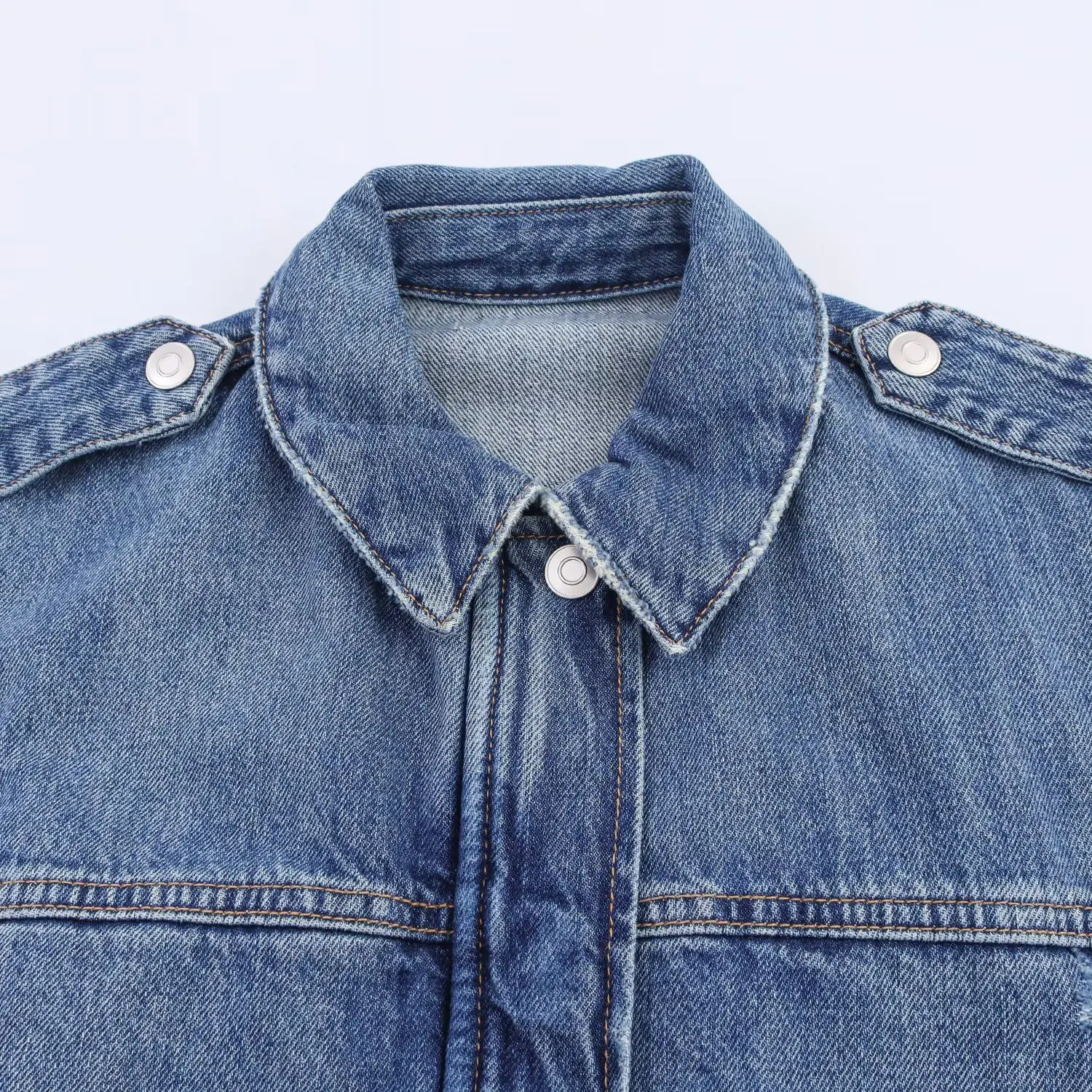 Women's Denim Jacket With Belt Tunrn-Down Collar Ziper Decoration Spring Autumn New Casual Woman Coat Female Jackets Streetwear