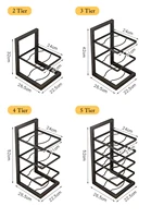 Organisateur de support de casseroles réglable, support de rangement de casseroles en acier inoxydable de cuisine, organisateur de casseroles et de poêles ménagers multicouches pour la cuisine 6