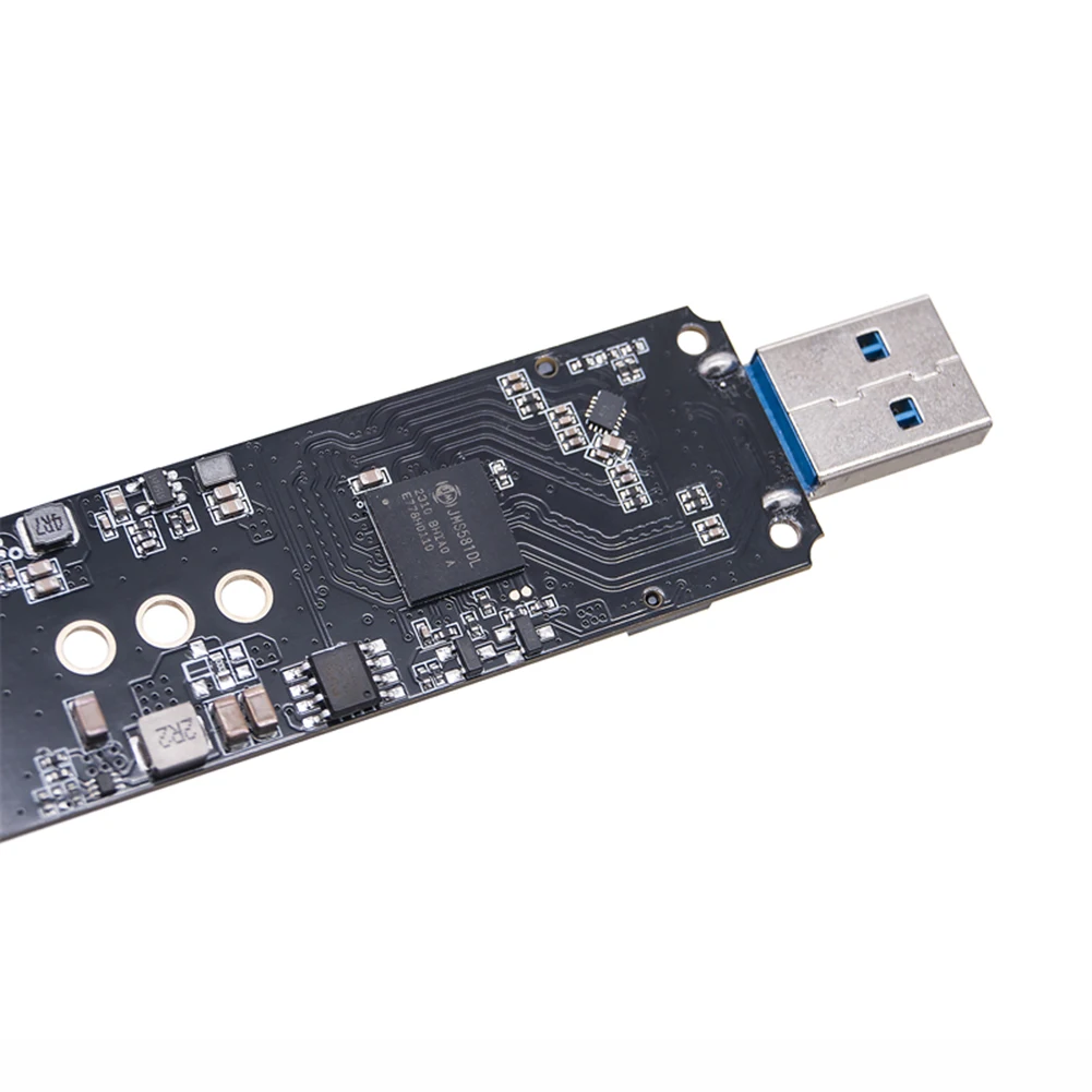 JMS581DL 듀얼 프로토콜 SSD 인클로저, 외부 인클로저 케이스, M.2 NVME/NGFF에서 USB3.1 A 타입, M.2 SATA/NVME SSD 어댑터, 1000 MB/s