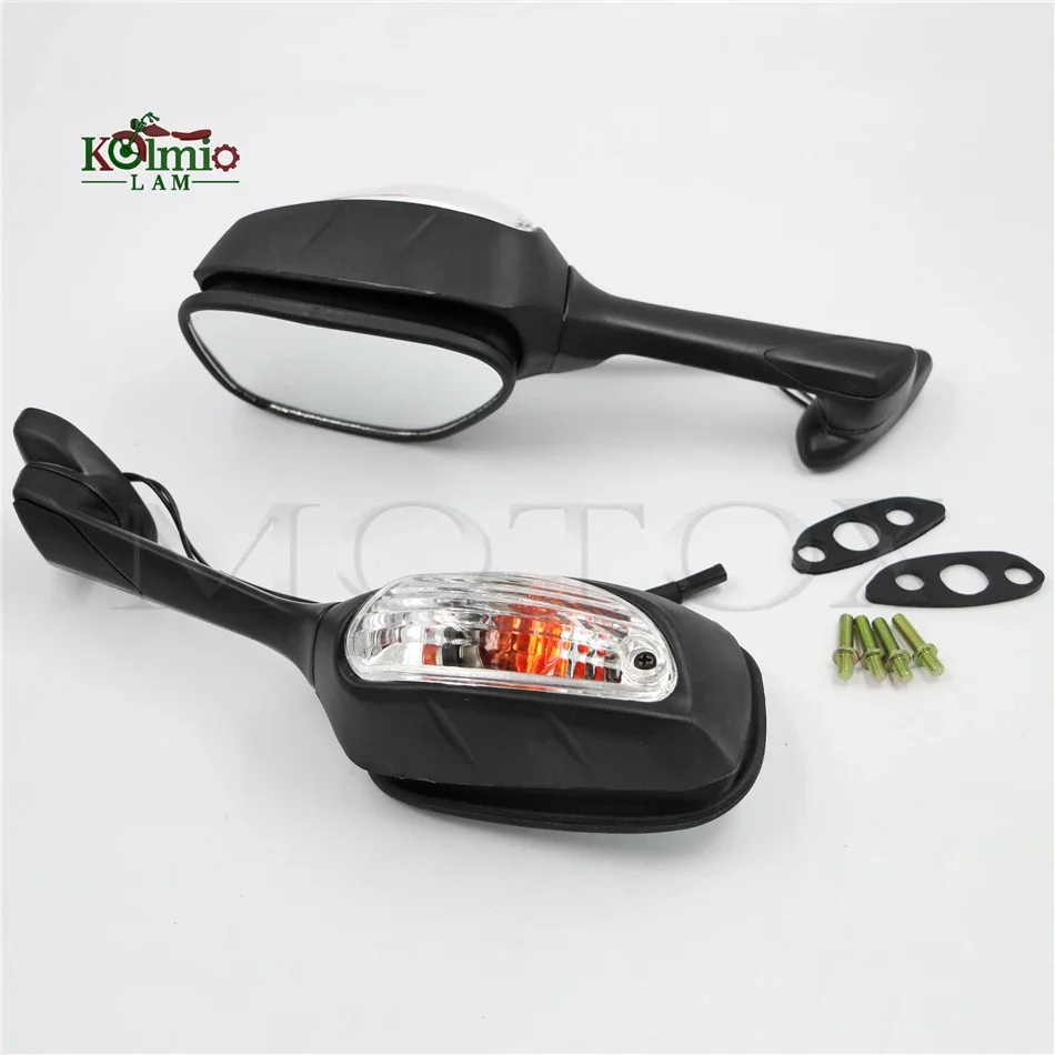 

Fit For GSXR 600 GSXR 750 GSXR 1000 GSX-R 2005-2021 SV650S SV1000S 2003-2008 Rear View Side Mirror W/Turn Signal Light Indicator