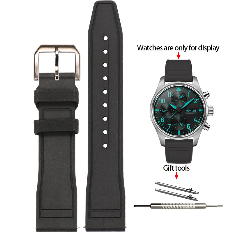 Premium Soft Fluoride Rubber Strap for Luxury Watches – Multiple Sizes Available