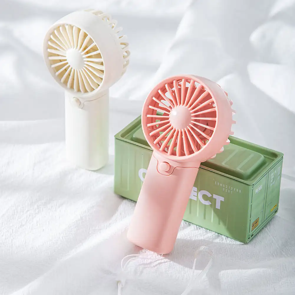1Pc Mini Portable Fan Lightweight Handheld Pocket Fan USB Charging Operated Cooling Fans for Office Outdoor Travel Camping