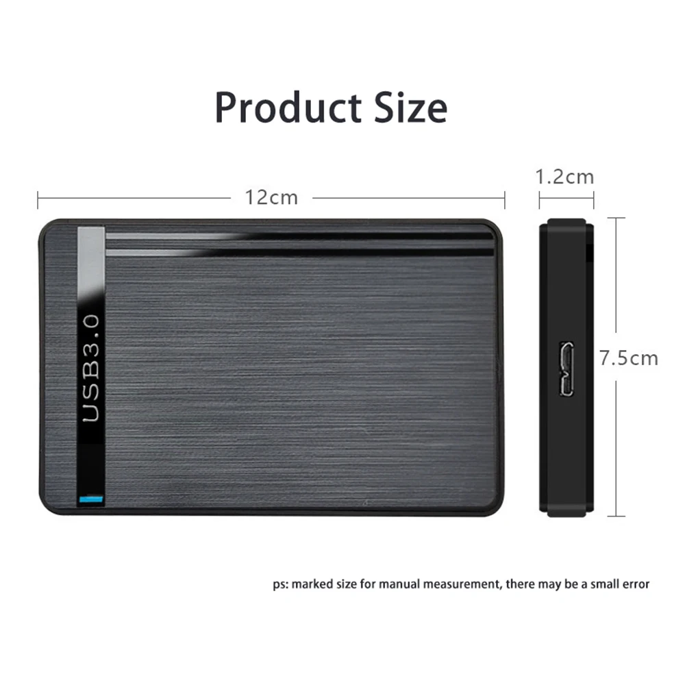 External Hard Drive Case 2.5" SATA To USB3.0 For SSD HDD