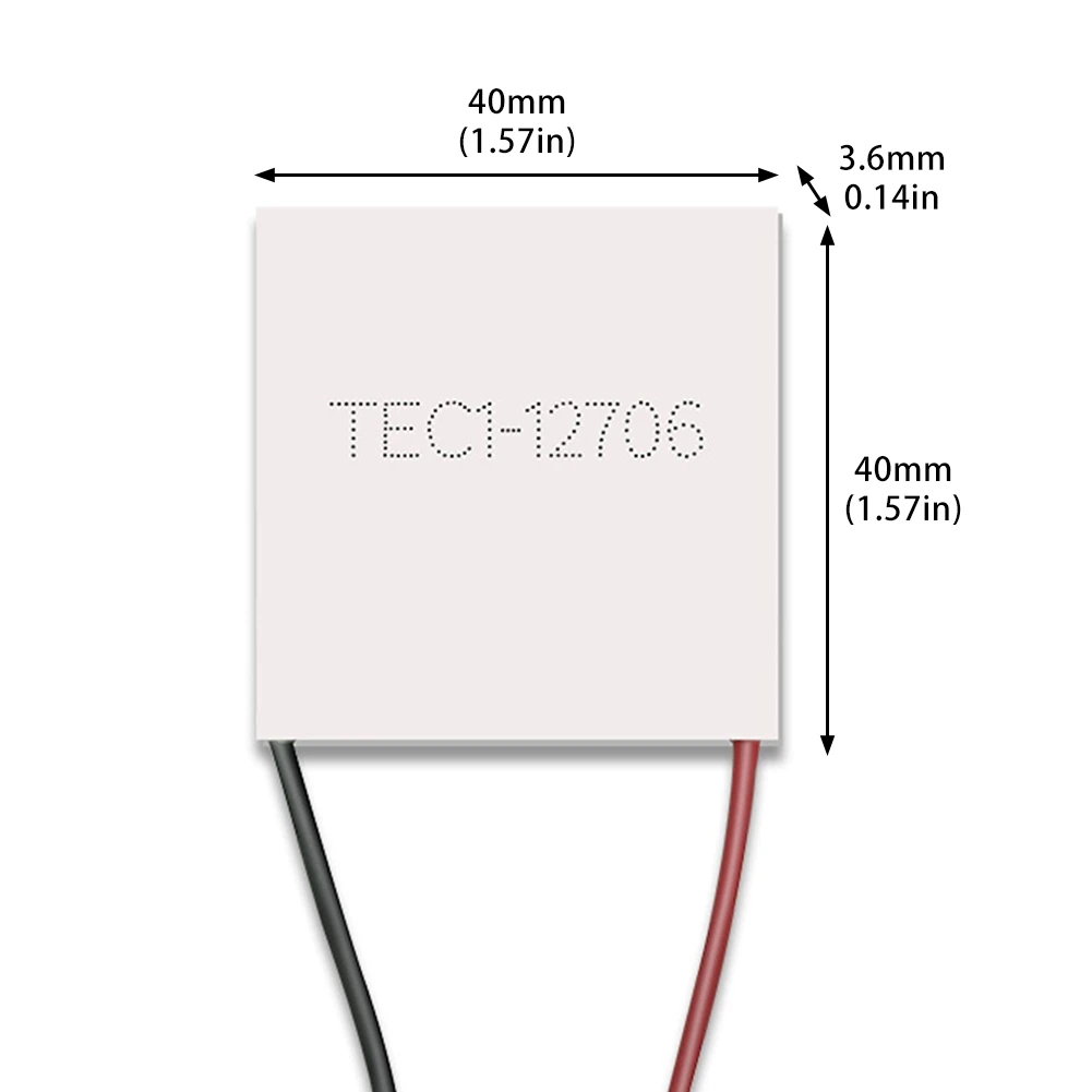 2 Pz Tec1-12706 Dispositivo Di Raffreddamento Termoelettrico Peltier 12V 6A Celle Modulo Peltier Elemente Modulo Dissipatore Di Calore