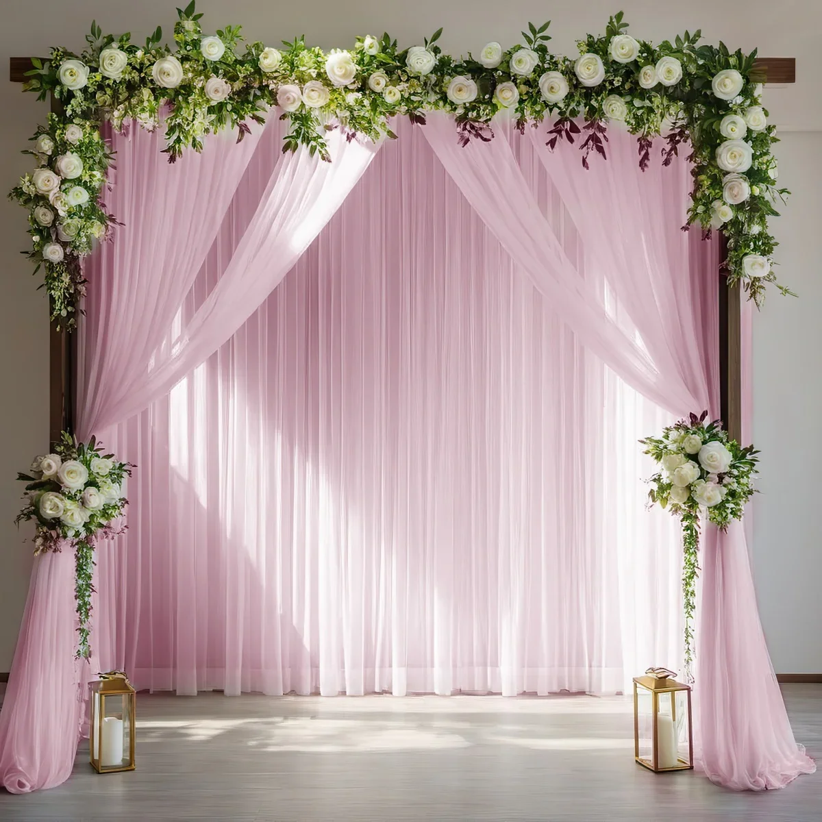 Noble and elegant wedding decoration curtains(150x300cm) hexagonal background