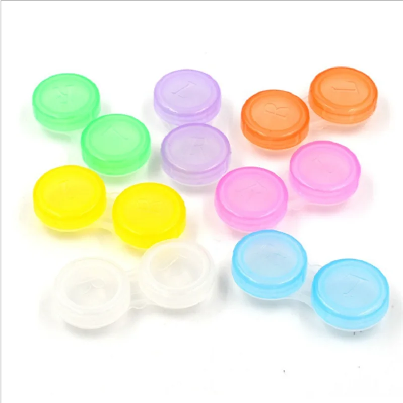 

Mini Portable Contact Lens Case Eyes Contacts Care Container Box Contact Lenses Storage Box Two-color Contact Lens Box