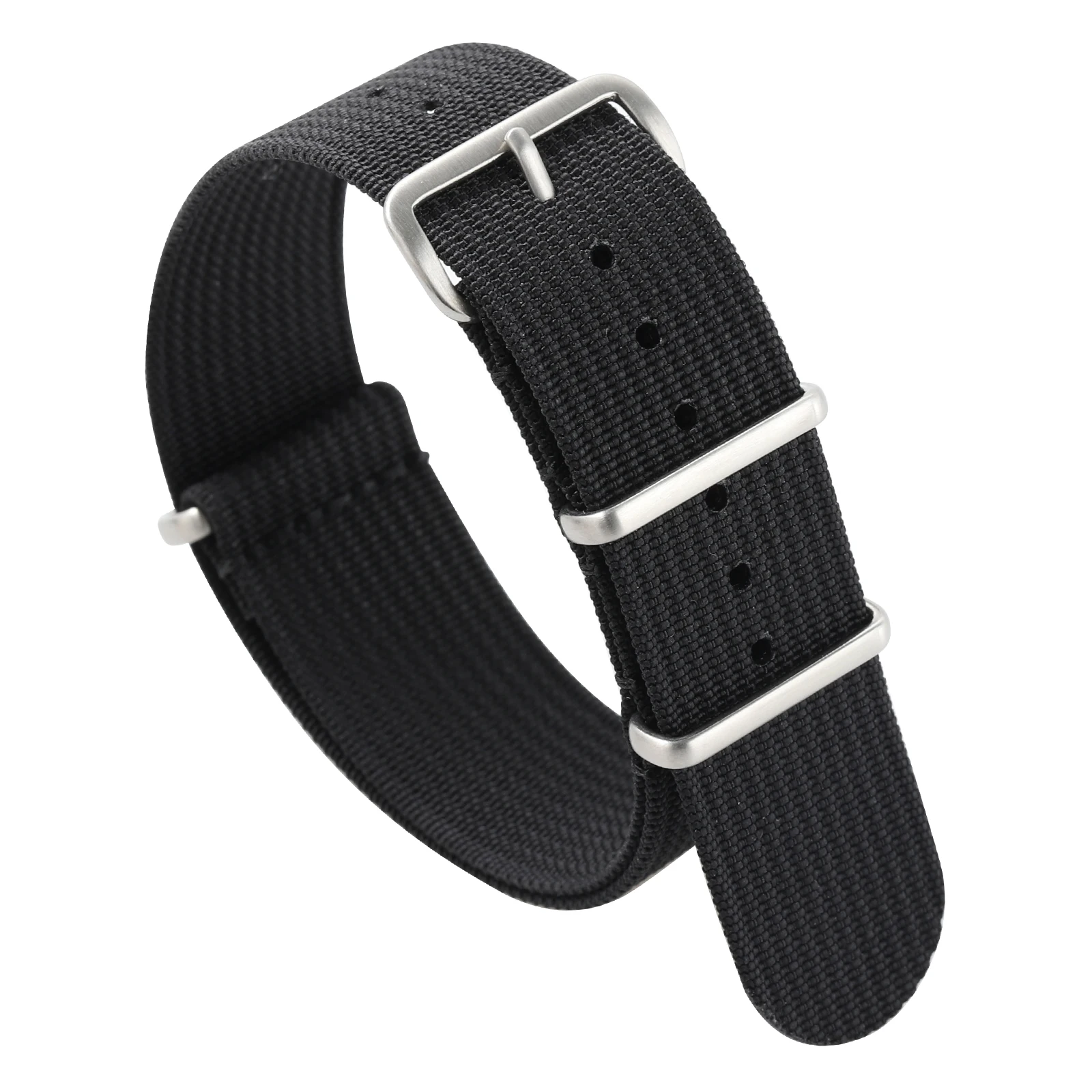 Ribbed Nylon Universal Watchband – Comfortable & Breathable Strap in Multiple Colors for All Sizes