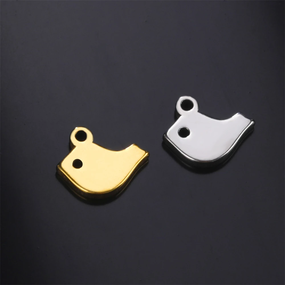 10 teile/los Großhandel Edelstahl süße Vögel kleine Anhänger Charms Halsketten Ohrringe DIY Schmuck Herstellung liefert Zubehör – Detail 7