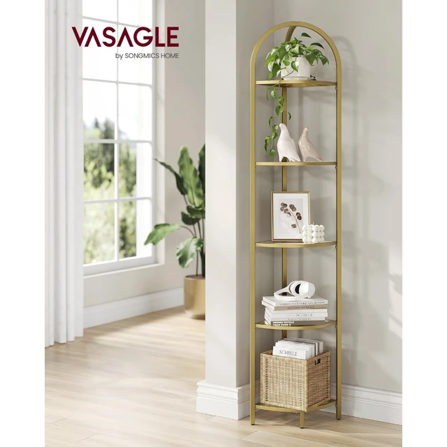 VASAGLE-Estantería de esquina de 5 niveles, organizador de baño