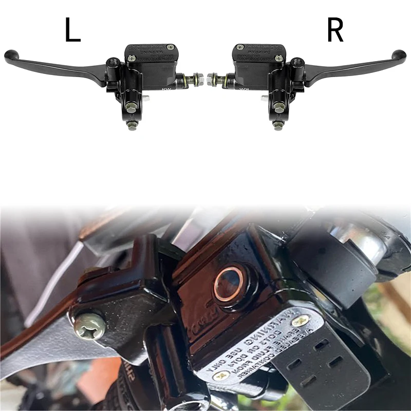 22mm Universal Brake Pump Master Cylinder Motorcycle Lever Handlebar Hydraulic Clutch Racing For Honda Yamaha Kawasaki Suzuki