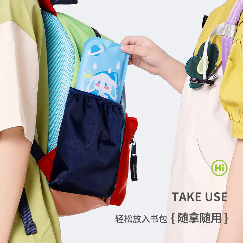 5PCS Children's Portable Raincoat Travel Outdoor Rainwear Waterproof Boys Girls Disposable Camping Rain Cover Travel Supplies