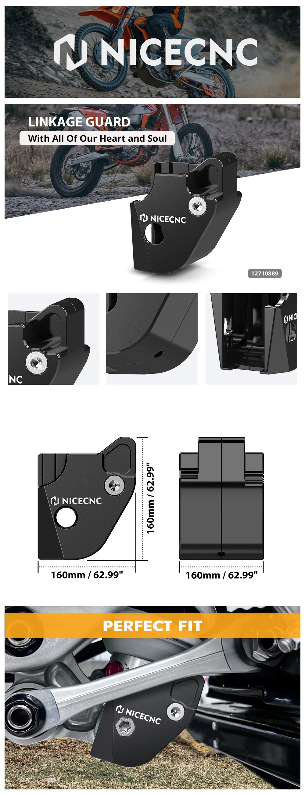 2024-2025 für Husqvarna TE300 FE250 FE350 FE450 KTM SX 125 SXF 250 SXF 450 GasGas EC 300 EC 250 Linkage Guard Protector – Detail 1