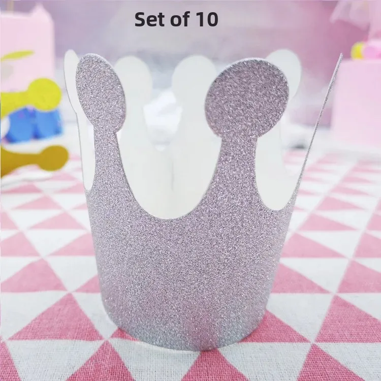 Children's Birthday Party Hat Crown Hat Birthday Gathering Fleece Ball Cap Suit Paper Material