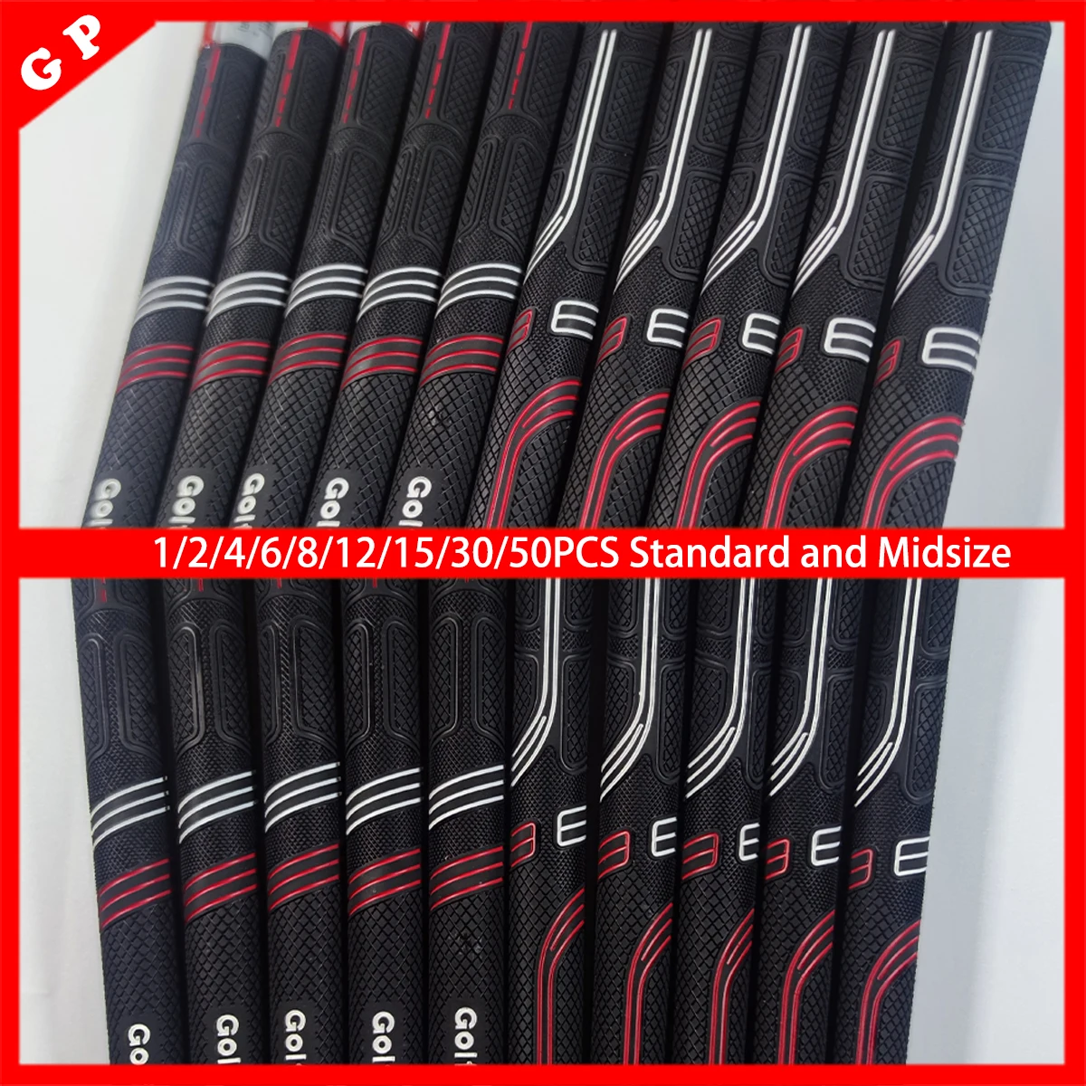 Golf Grip Wrap/Pro Rubber JUMBO/Midsize/Standard Iron/Fairway Wood Golf Club Grip Red