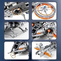 Space War Starfighter Technical Aircraft Building Block Autogyro Helicopter Airplane Mechanical Brick Toys Collection For Gift 2