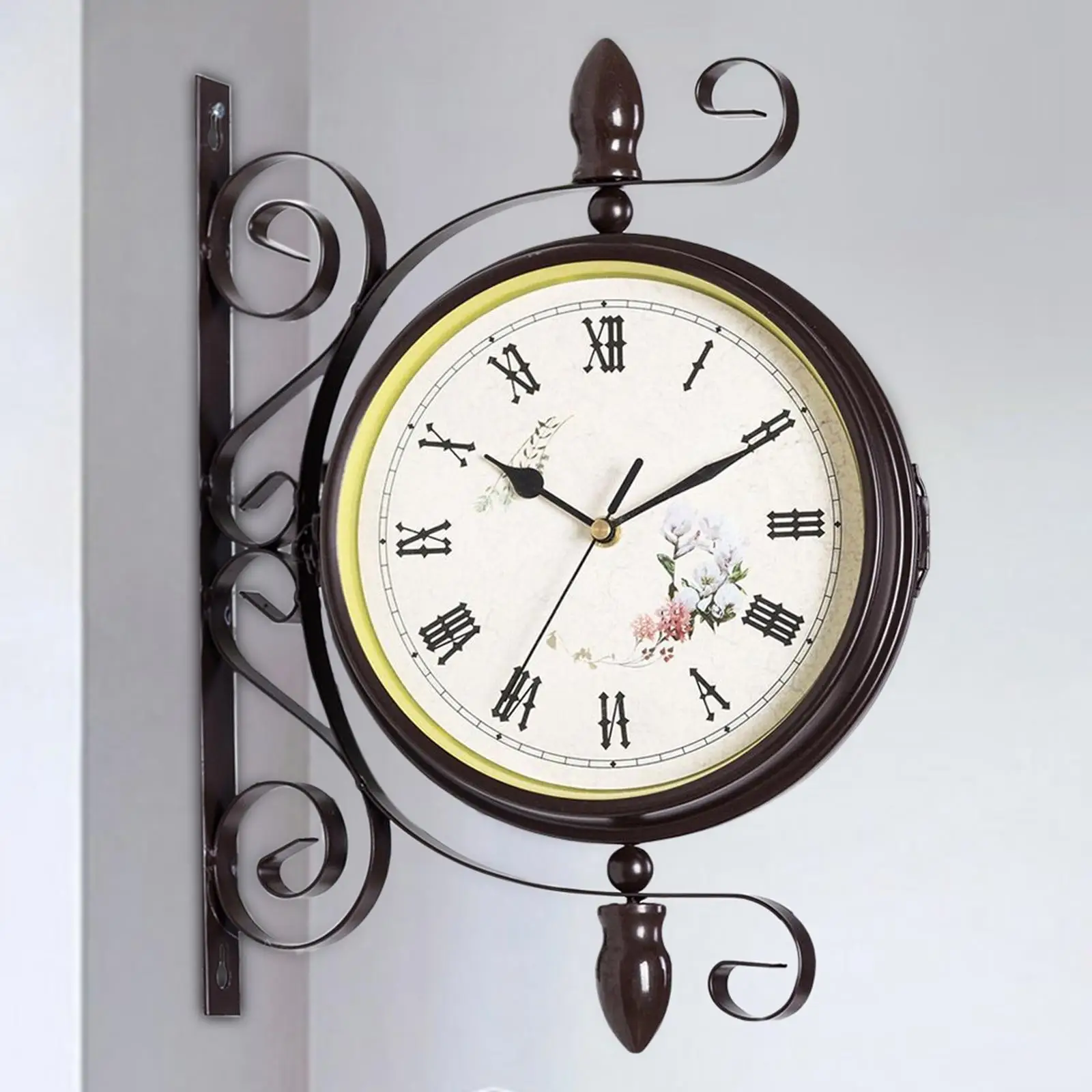 ※maco8※DOUBLE FACE WALL CLOCK Amazon.com: BESTIME 66264A 16-Inch Double Sided Metal Wall
