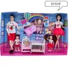 Doll Accessories Baby Dolls Pregnant Mom Father Children Family Set Christmas Birthday Present for Doll Game Toy,No Color Box 6
