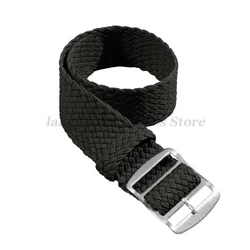 Versatile Woven Nylon Watch Band - Fabric Strap Replacement for Sport and Casual Wear (Black)