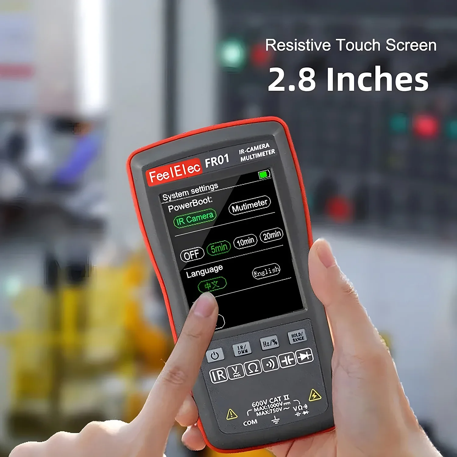 피엘렉 FR01 2in1 열화상 카메라 멀티미터 2.8인치 화면 회로 자동차 검사용 적외선 열화상 카메라 멀티미터