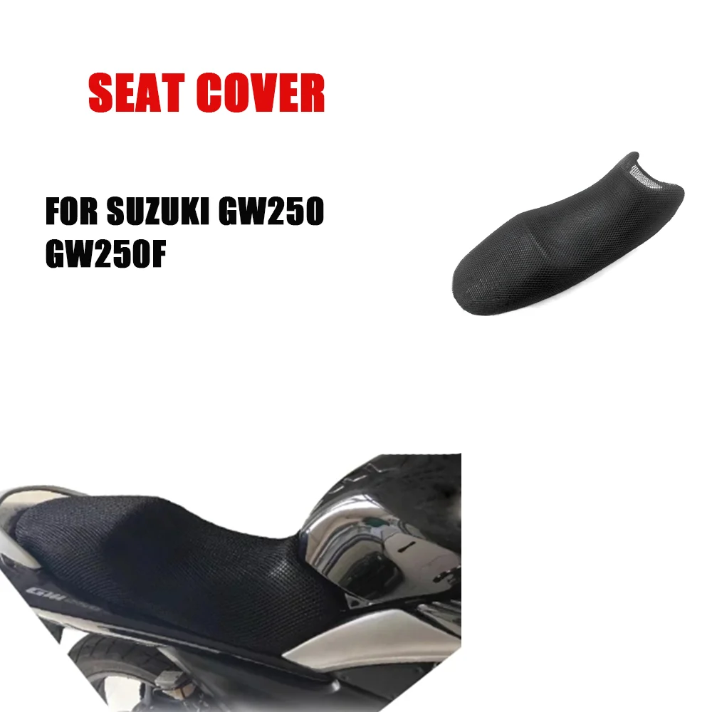 For Suzuki GW250 GW250F motorcycle Accessories Seat Cushion Cover Anti-Slip Mesh Fabric Protector