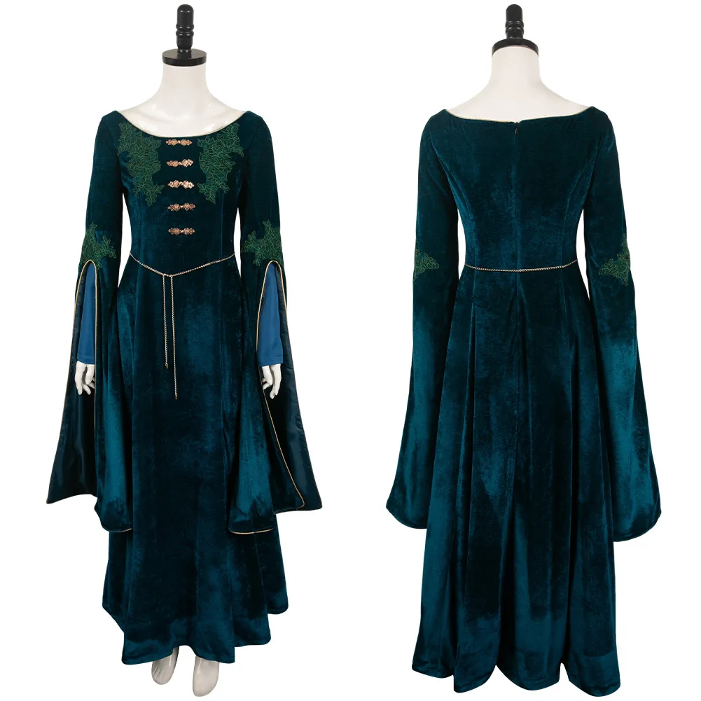 thumbnail image 1 of Disfraz de Cosplay de Rhaenys Rhaenyra de TV Dragon, vestido, collar, capa de fantasía para mujer, fiesta de carnaval, Halloween, juego de rol, accesorios de ropa, 1 of 5