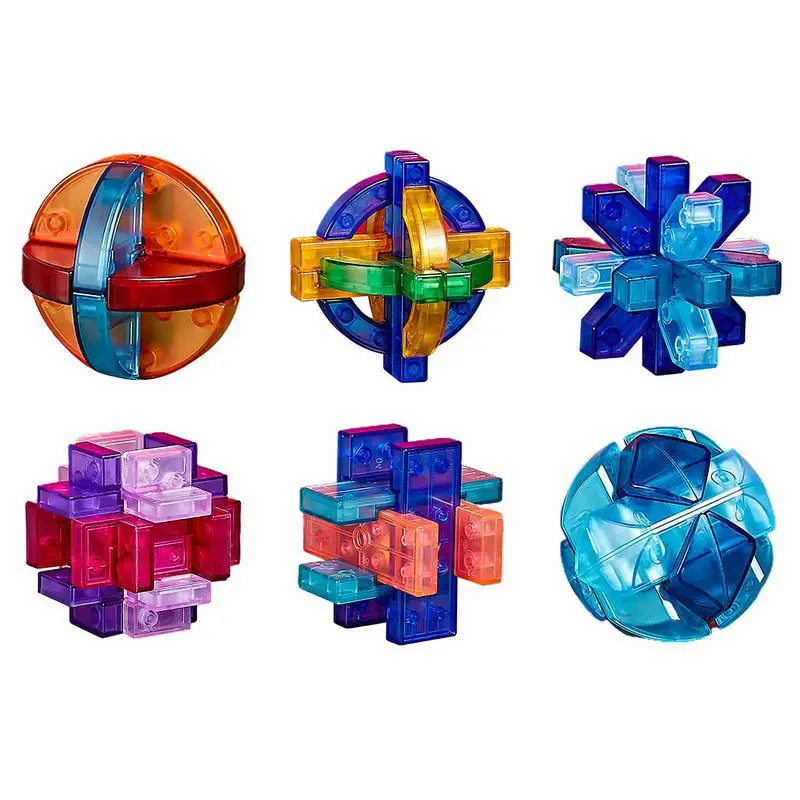 Luban Lock Toys Brain Teaser Game Magic Cube Unlock Interlocking Puzzle 3D Puzzles Handheld Educational Toy Puzzle kid Games 6pcs wooden brain teasers lock ming puzzles set toys for kids adults interlocking puzzle game luban lock puzzle education toy