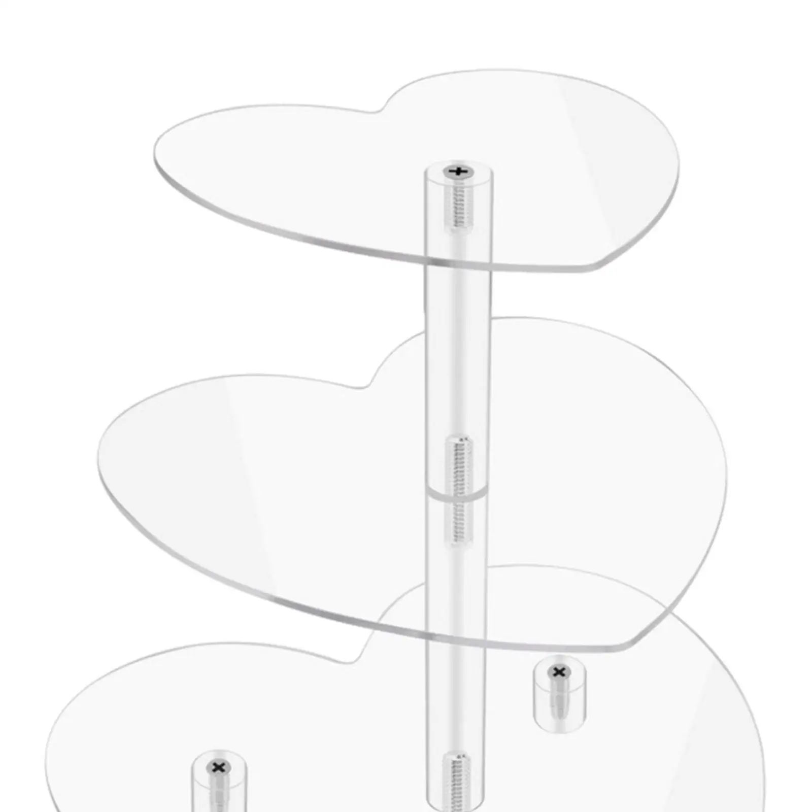 Cake Stand 3 Layer with Rod Feet Serving Tray Cupcake Stand Holder Dessert Candy Dish for Table Countertop Party Wedding Kitchen