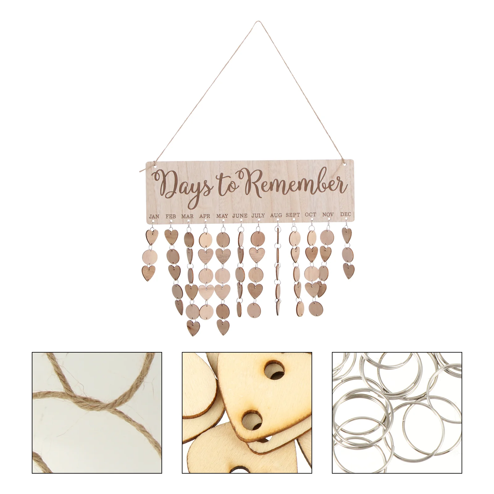

Деревянный календарь в скандинавском стиле «сделай сам», доска с напоминанием и зумом, праздничное украшение на стену для дня рождения семьи и друзей