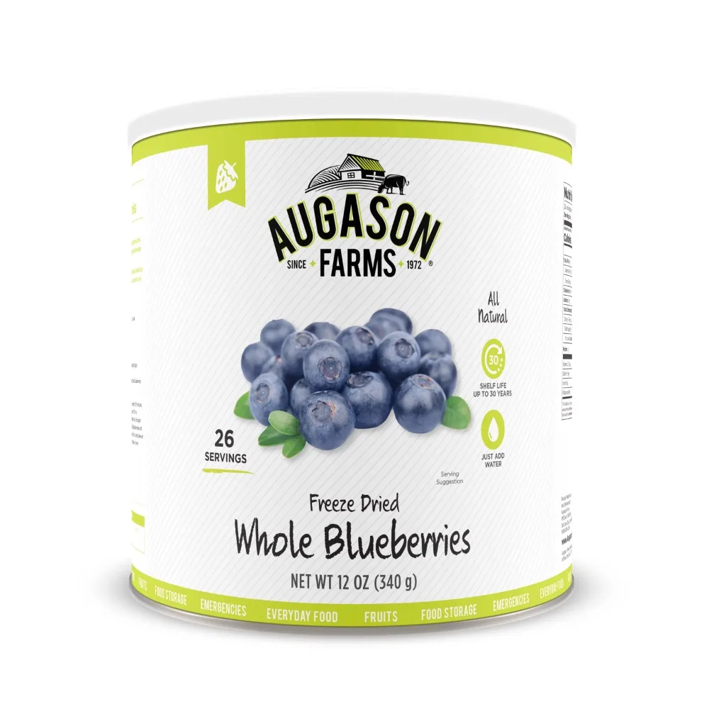 

Augason Farms Freeze Dried Whole Blueberries 12 oz No. 10 Can