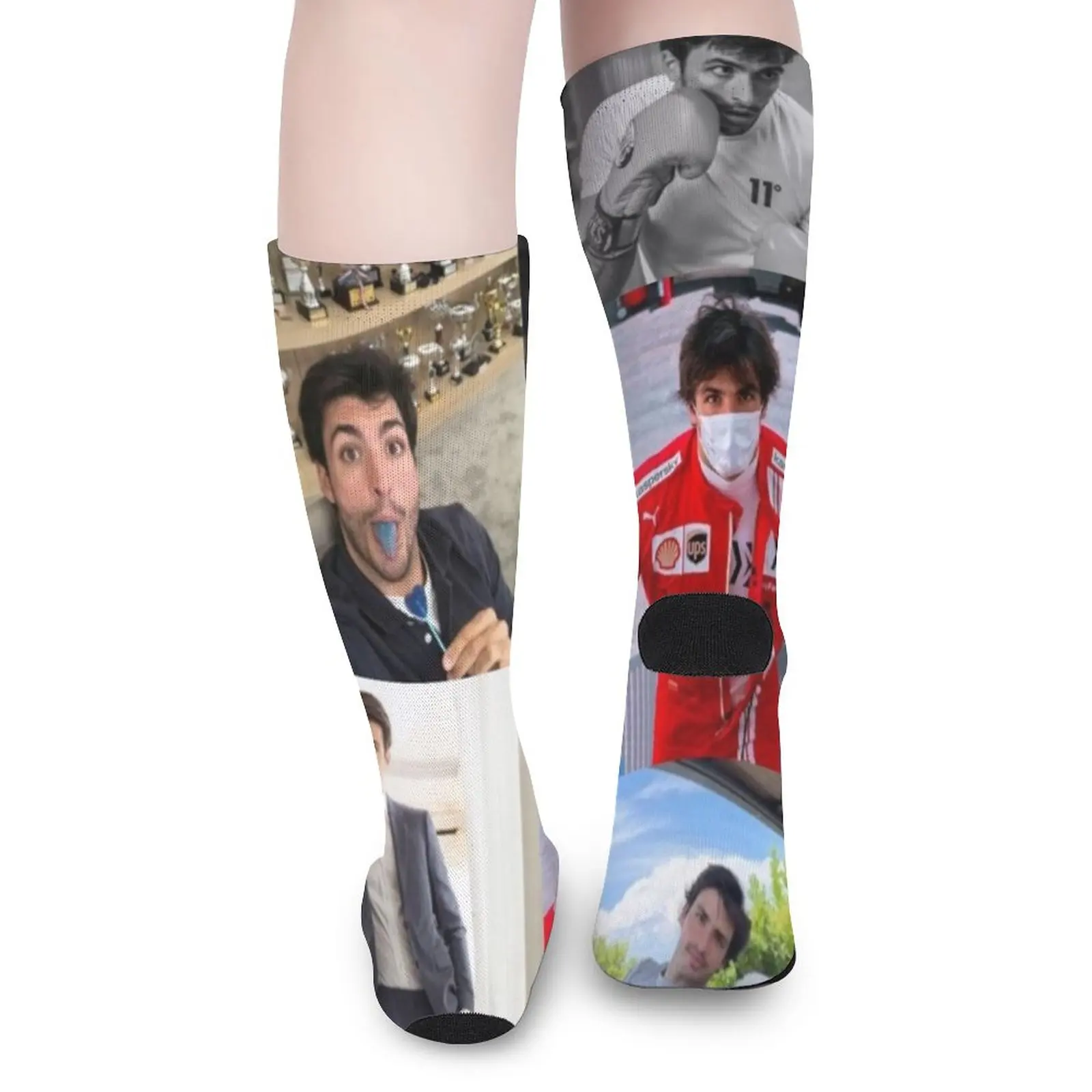 Carlos Sainz jr collage Socks Women's warm socks non-slip soccer socks snow socks for Women