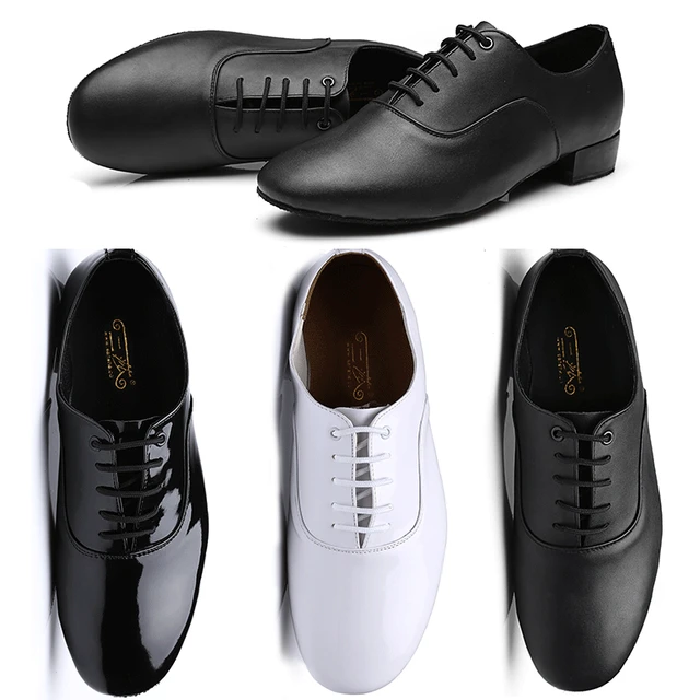 Zapatos de baile de salón negros de cuero para hombre, salsa, latino, tango  bailando