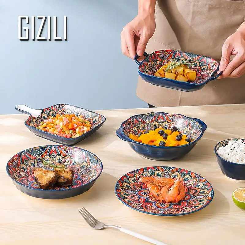 オールドノリタケ エナメル盛上げ オレンジ薔薇 スナックディッシュ