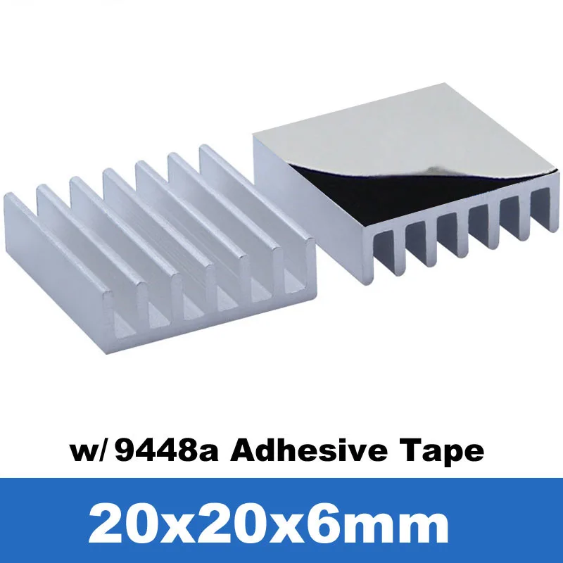 Aluminum Heatsink w/ Thermal adhesive tape Radiator,Heat sink w/ Thermally Conductive Adhesive Cooler for RAM Memory Chips-10pcs — view 5