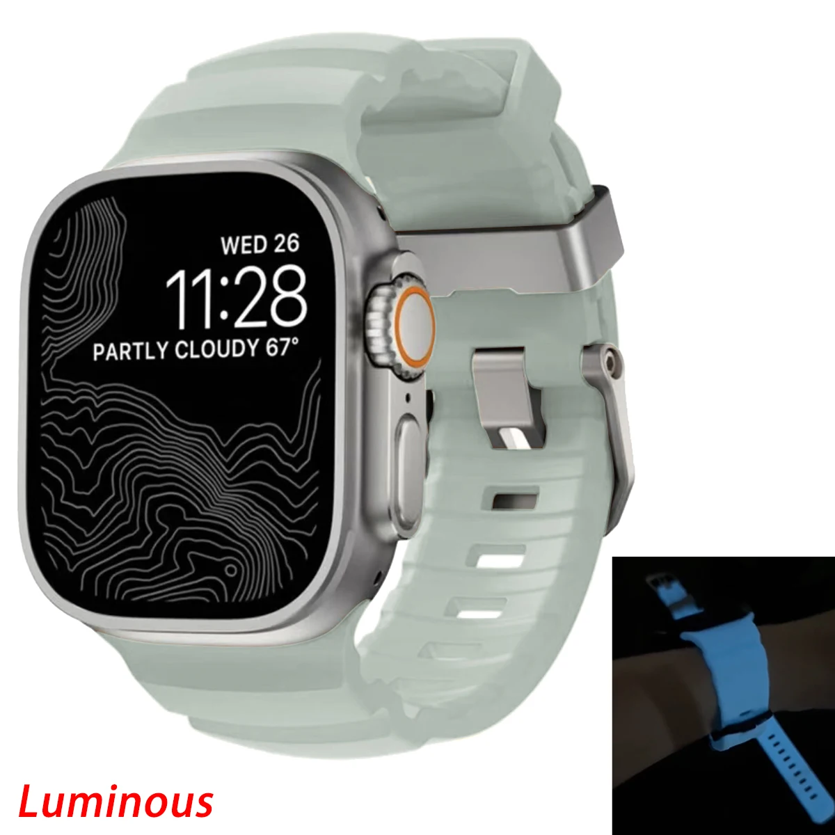 ตัวเลือกสินค้า สายรัดข้อมือซิลิโคนสปอร์ต สำหรับ Apple Watch ทุกรุ่น