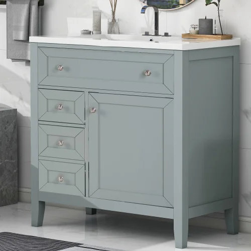 Solid Wood Bathroom Vanity 2